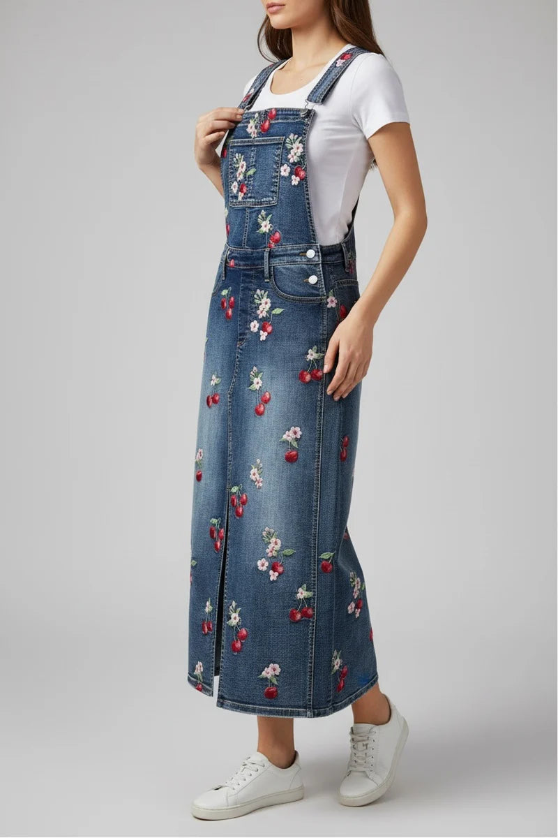 Sarah Overall Dress X Cherry On Top DW-D44107A Medium Wash / M