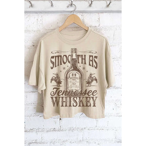 Smooth As Tennessee Whiskey Graphic Long Crop Top