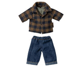 Brown Checkered Shirt Pants Dad Mouse - Wild Skyes