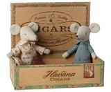 Grandma and Grandpa Mice in Cigarbox - Wild Skyes