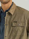 Men's Western Lined Cord Collar Zip Barn Coat In Mountainview