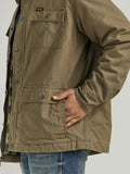 Men's Western Lined Cord Collar Zip Barn Coat In Mountainview