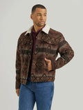 MEN'S WRANGLER® SHERPA LINED JACQUARD PRINT JACKET IN CANYON VIBE