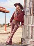 Lainey Wilson Clay Stripe Bell Bottom Jeans