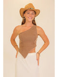Trailblazer Asymmetrical Denim Corset Top