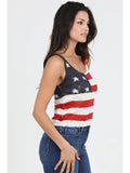American Flag Knit Tank Top