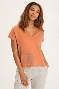 JOLINA EMBROIDERED TOP