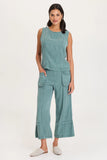 Mallis Pull-On Twill Gaucho Pant - Wild Skyes