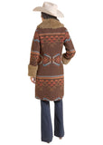 BORDER JACQUARD COAT W/FUR DW92C09284