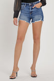 High Rise Distressed Shorts