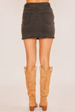 DENIM MINI SKIRT WITH DOUBLE BUCKLE BELT DETAIL - Wild Skyes