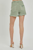 HIGH RISE DISTRESSED DETAIL SHORTS