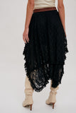 Lace Tier Midi Skirt - Wild Skyes