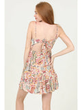 Cactus Boot Western Print V Neck Open Back Dress