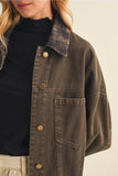 Vintage Wash Pleated Back Jacket
