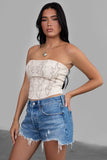 Vegan Leather Embroidered Western Corset Top