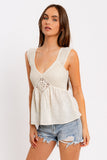 CROCHET WOVEN MIX TOP