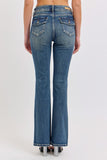 Mid Rise Bootcut Jean With Flap Back Pockets