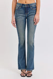 Mid Rise Bootcut Jean With Flap Back Pockets
