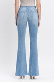 High Rise Medium Light Wash Long Flare Jeans