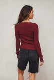 V Neck Fitted Light Sweater