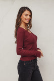 V Neck Fitted Light Sweater