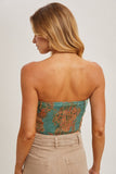 Paisley Satin Bandana Tube Top - Wild Skyes