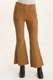 Ninian Twill Knit Zipper Pocket Flared Pant
