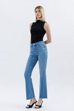 High Rise Raw Hem Bootcut Jeans