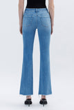 High Rise Raw Hem Bootcut Jeans