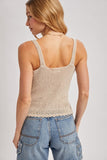 V-neck Strap Knit Tank Top - Wild Skyes