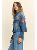 Wild Ride Western Embroidered Patch Denim Jacket