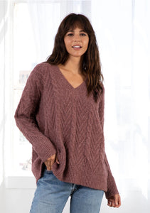 Cozy V Neck Pullover Sweater