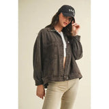 Vintage Wash Pleated Back Jacket