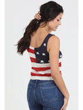 American Flag Knit Tank Top