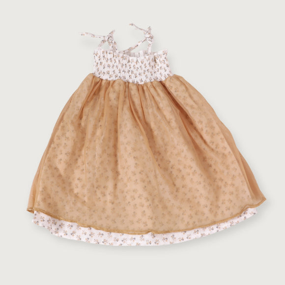 Elena Floral Smocked Baby Dress (Organic Muslin)