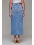 Medium Light Side Slit Stretch Midi Skirt - Wild Skyes