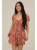 Paisley Print Short Sleeve Romper