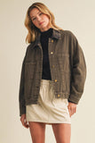 Vintage Wash Pleated Back Jacket