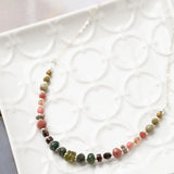 Promise 15.5-17.5" Aventurine, Czech Glass, Crystal Simple N