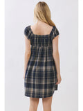Plaid Button Down Mini Dress