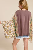 Western Cowboy Leopard Graphic Rustic Sheer Sleeves Kaftan