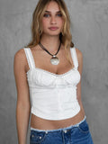 Tilla Sweetheart Neckline with Lace Trim Milkmaid Corset Top - Wild Skyes
