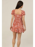 Paisley Print Short Sleeve Romper