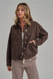 Garment Wash Fall Jacket Big Front Patch Pockets