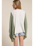 Rock N Roll Vintage Graphic Sheer Sleeves Kaftan Top