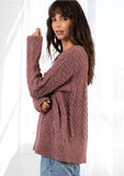 Cozy V Neck Pullover Sweater