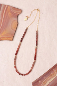 Divinity 16.5-18.5" Ombre Faceted Andesine with Ombre Faceted Andesine Simple Necklace