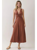 Front Twist Sleeveless Wide Leg Jumpsuit