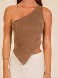Trailblazer Asymmetrical Denim Corset Top